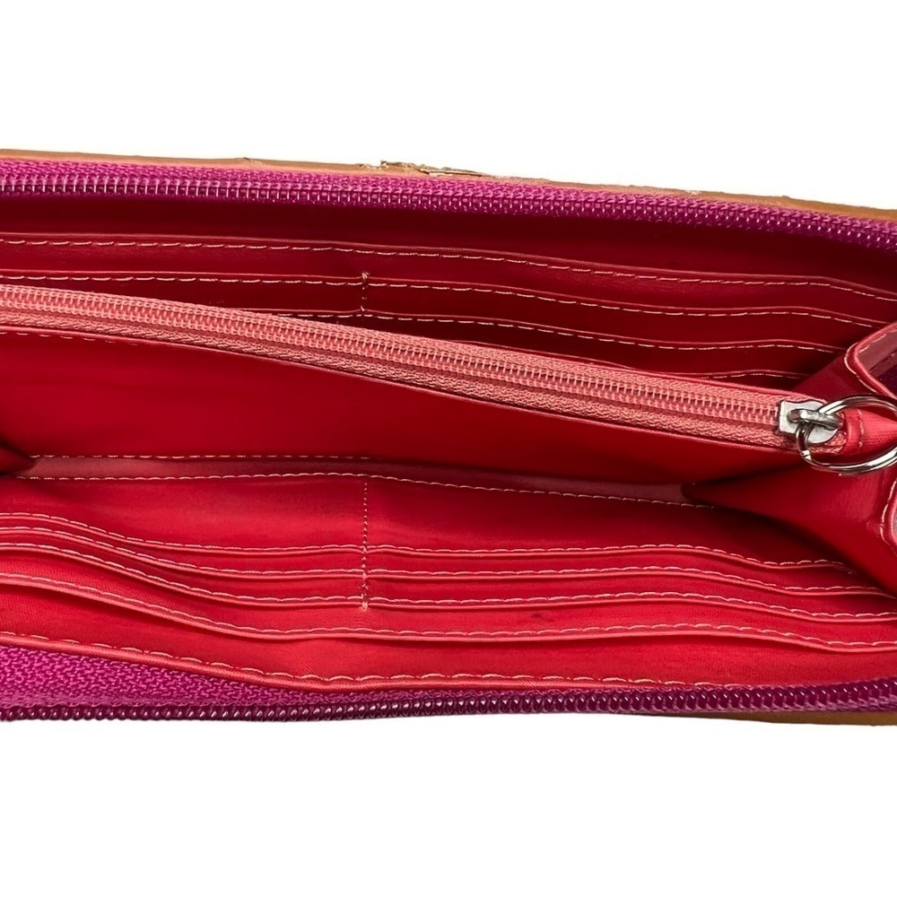 FOSSIL Multi Striped Zip Around Rectangle Clutch … - image 6